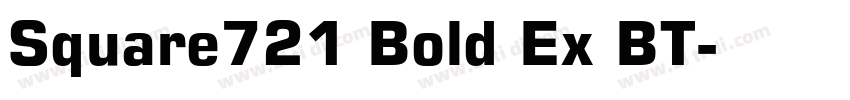 Square721 Bold Ex BT字体转换